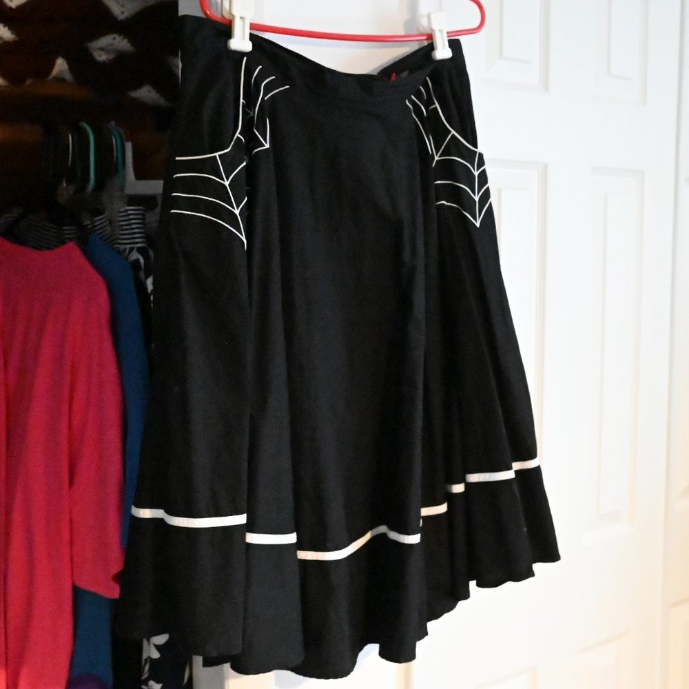 Hell Bunny Spider circle skirt